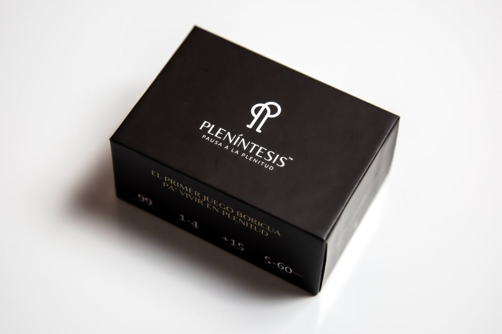 Black box with Plenintesis branding on a white background